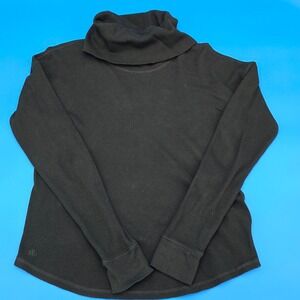 Lauren Ralph Lauren Womens Top Small Black Cowl Neck Long Sleeve Knit Small‎